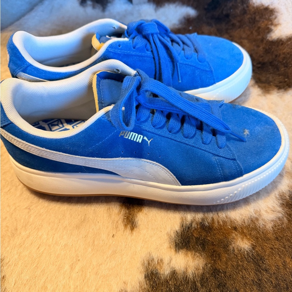 Puma Suede Mayo Platform Blue Sneakers